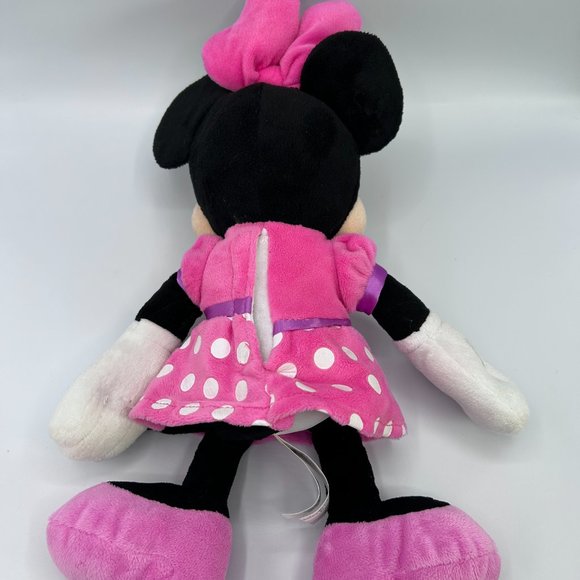 Disney Minnie Mouse Plush 12+" Pink Polka Dots Stuffed Toy TALKS & SINGS - Picture 8 of 10